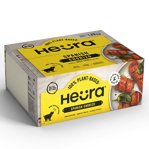 Heura Chorizo vegano 1,29 KG | 100% Vegetales | Sin Gluten | Plant Based |Sin Soja | Vegano | Horeca